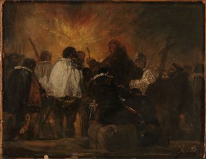 Nachtszene von der Inquisition