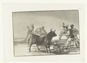 Stierkämpfer um einen Stier von Francisco de Goya