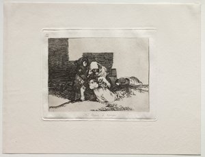 Die Schrecken des Krieges: Sie kommen nicht rechtzeitig an von Francisco de Goya