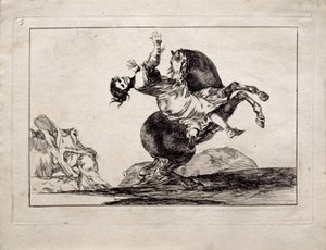 Der Pferdeentführer aus der Serie Los Disparates Follies, 1815-1819 von Francisco de Goya
