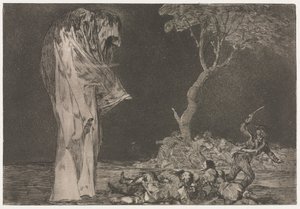 Die Sprichwörter: Torheit der Angst, 1864 von Francisco de Goya