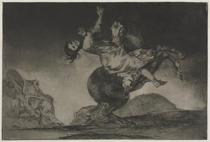 Die Sprichwörter: Der Pferdedieb, 1864 von Francisco de Goya
