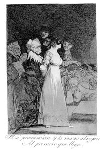 Sie sagen ja und geben dem ersten Besten die Hand, 1799 von Francisco de Goya