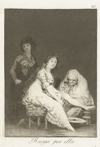 Sie betet für sie von Francisco de Goya