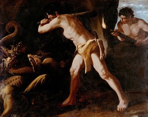 Faticas des Herkules für Buen Retiro: Tötung der Lernaischen Hydra von Francisco de Zurbaran