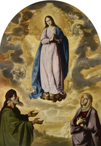 Die Unbefleckte Empfängnis mit Joachim und Anna von Francisco de Zurbaran