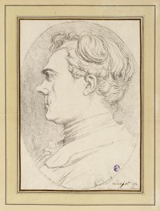 Karikaturporträt des Malers Ménageot, Rom 1772