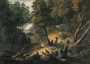 Die Maroons im Hinterhalt auf dem Dromily-Anwesen in der Gemeinde Trelawney, Jamaika, veröffentlicht 1801