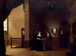 Mademoiselle de La Valliere tritt ins Kloster ein, von Francois Marius Granet, Frankreich von Francois Marius Granet