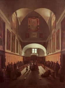 Der Chor der Kapuzinerkirche, Rom von Francois Marius Granet