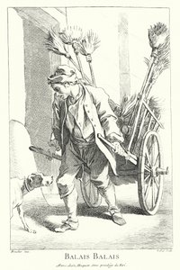 Besenverkäufer (Gravur) von Francois (after) Boucher