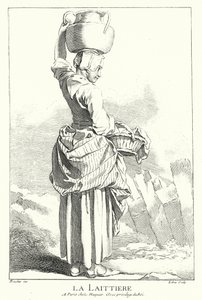 Milchmädchen (Gravur) von Francois (after) Boucher