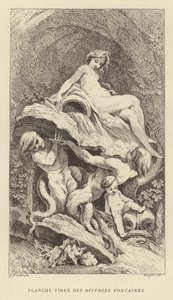 Tafel aus Verschiedenen Brunnen (Stich) von Francois (after) Boucher