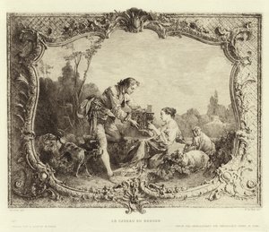 Das Geschenk des Hirten von Francois (after) Boucher