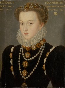 Porträt von Elisabeth von Österreich, Ehefrau von König Karl IX. von Frankreich, nach 1571 von Francois (after) Clouet