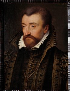 Porträt von Antoine de Bourbon, Herzog von Vendome, Gemälde der Schule von Francois Clouet, 1560, Pau, Musee du Chateau