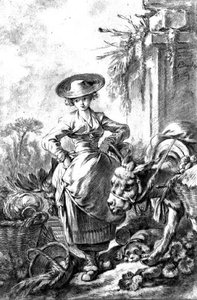 Auf dem Weg zum Markt von François Boucher