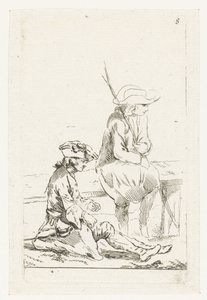 Soldat und ein Bauer von François Boucher