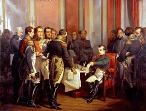 Abdankung des französischen Kaisers Napoleon I. am 6. April von Francois Bouchot