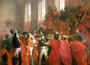 Bonaparte und der Rat der Fünfhundert in St. Cloud, 10. November 1799 (Detail) von Francois Bouchot