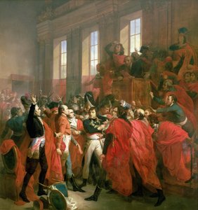 Bonaparte und der Rat der Fünfhundert in St. Cloud, 10. November 1799, 1840 von Francois Bouchot