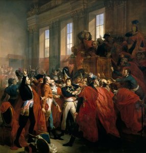 General Bonaparte umgeben von Mitgliedern des Rates der Fünfhundert in Saint-Cloud, 10. November