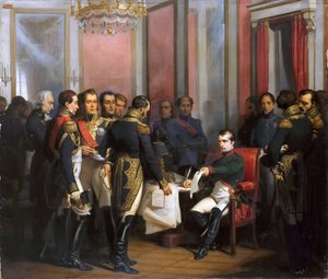Die Abdankung Napoleons in Fontainebleau am 11. April 1814 von Francois Bouchot