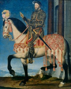 Porträt von Franz I. von Frankreich zu Pferd von François Clouet