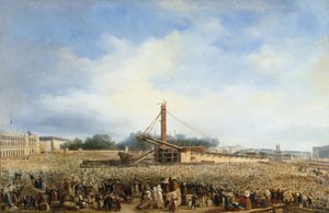Errichtung des Louqsor-Obelisken auf der Place de la Concorde, 25. Oktober