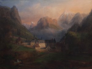 Gesamtansicht des Grande Chartreuse Klosters 1870