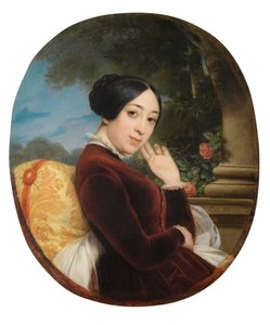 Porträt der Sängerin und Komponistin Pauline Viardot 1821-1910 von Francois Edouard Picot