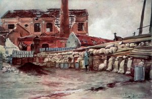 Fabrikbarrikade, Soissons, Frankreich, 20. Mai 1915 von Francois Flameng