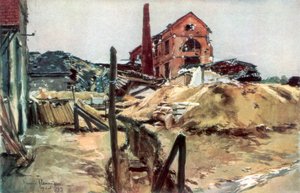 Fabrikgebäude, Soissons, 19. Mai 1915, 1926 von Francois Flameng
