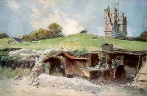 Rettungsstation in Mont St Eloi, Artois, Frankreich von Francois Flameng
