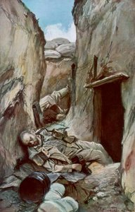 Die eroberten Schützengräben von Perthes, Champagne, Frankreich, Oktober 1915 von Francois Flameng