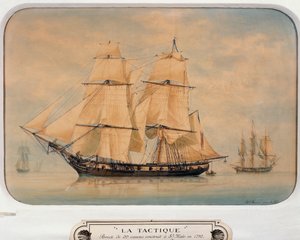 Tactique Brig, gebaut 1792 von Francois Geoffroy Roux