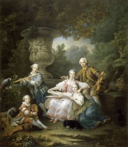 Louis II du Bouchet de Sourches mit seiner Familie