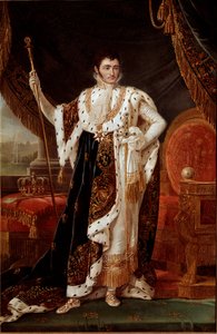 Porträt von Jerome Bonaparte (1784-1860), König von Westphalen, vor den Gärten von Wilhelmshöhe