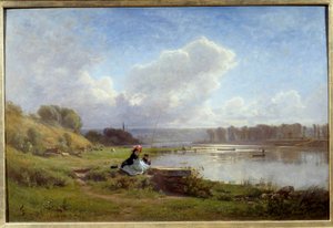 Die Ufer der Seine in Meudon im Jahr 1861