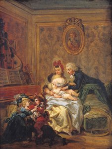 Die Zufriedenheit der Ehe oder, Die glückliche Familie von Francois Louis Joseph Watteau