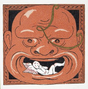 Gesichtsmaske, veröffentlicht 1922 (Pochoir-Druck)