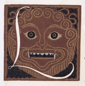 Gesichtsmaske, veröffentlicht 1922 (Pochoir-Druck)