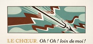 Grafische Illustration aus Prométhée Enchaîné von Aeschylus, veröffentlicht 1941