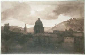 Ansicht von Rom von Santa Trinita dei Monti von Francois Marius Granet