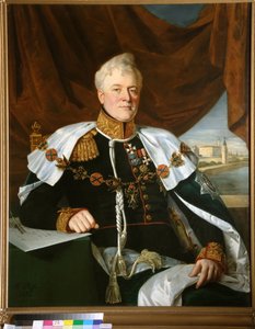 Prinz Dmitri Galitzine mit dem Orden des Heiligen Andreas, 1835 von Francois Nicholas Riss