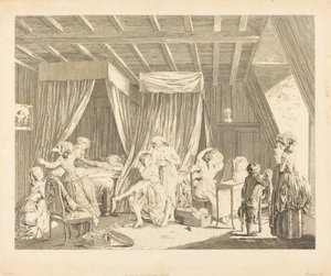 Das Aufstehen der Modearbeiterinnen von Francois Nicolas Barthelemy Dequevauviller after Nicolas Lavreince