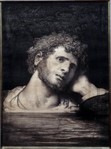 Tafel, die den Roman „Die Arbeiter des Meeres“ von Victor Hugo illustriert: Zeichnung von François Nicolas Chifflart, 1882