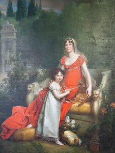 Elisa Bonaparte Baciocchi mit ihrer Tochter Napoleona Elisa von Baron François Pascal Simon Gérard