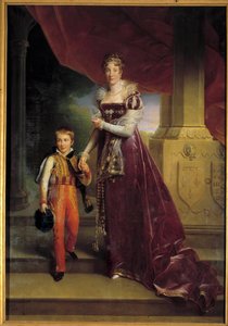 Ganzkörperporträt von Marie-Amelie de Bourbon, Prinzessin der Beiden Sizilien, Herzogin von Orleans (zukünftige Königin Marie-Amelie) von Baron François Pascal Simon Gérard