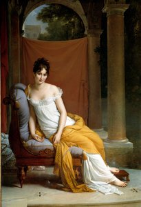 Porträt von Juliette Recamier, genannt Madame Recamier (1777-1849), Ehefrau von Lettres francaise von Baron François Pascal Simon Gérard